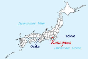 Präfektur Kanagawa in Japan